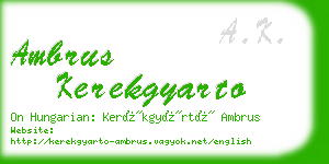 ambrus kerekgyarto business card